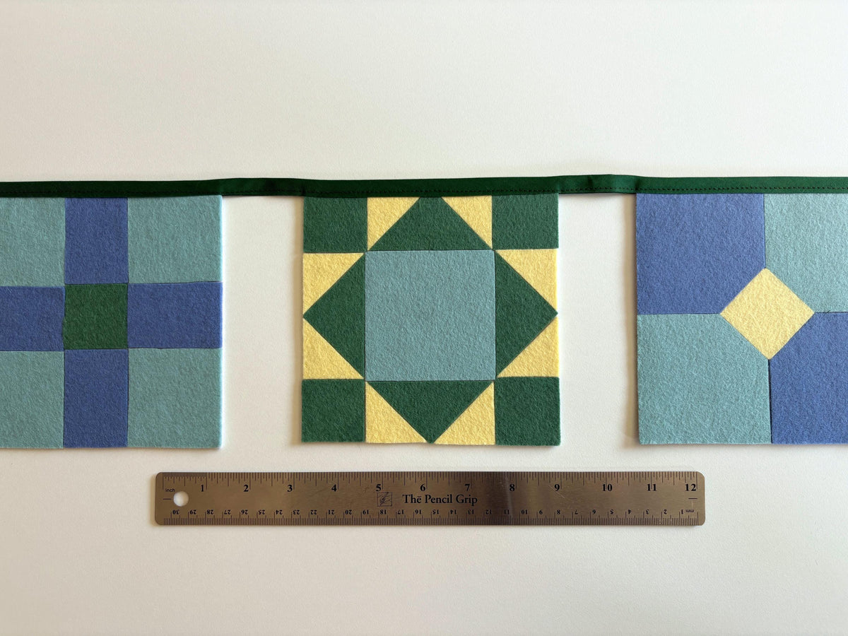 QUILT GARLAND Felt Mini Quilt Bunting Wall Hanging