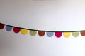 HALF CIRCLES Bright Colourful Scallop Bunting Garland for Party or Celebration
