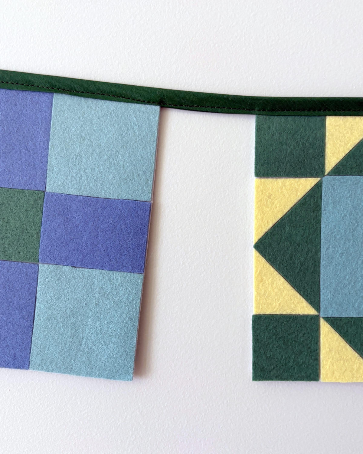 QUILT GARLAND Felt Mini Quilt Bunting Wall Hanging