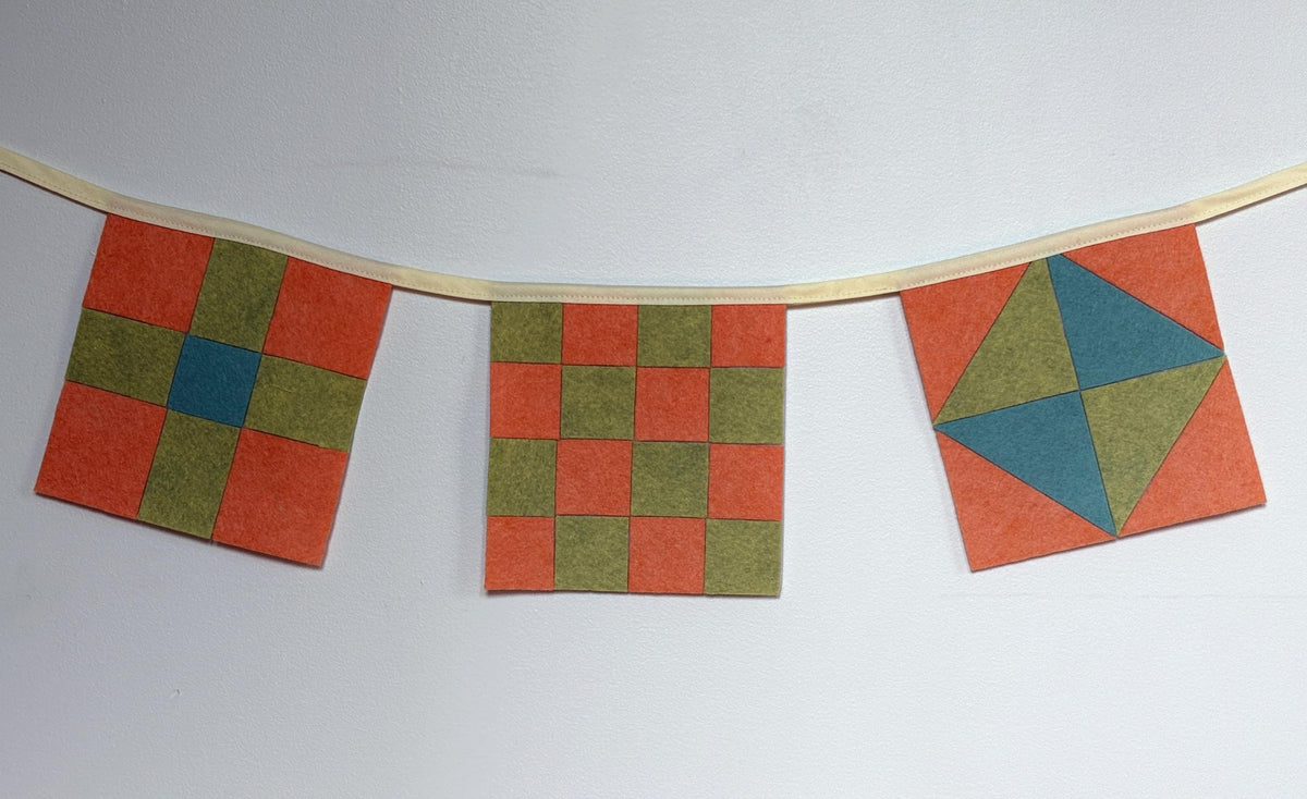 QUILT GARLAND Felt Mini Quilt Bunting Wall Hanging