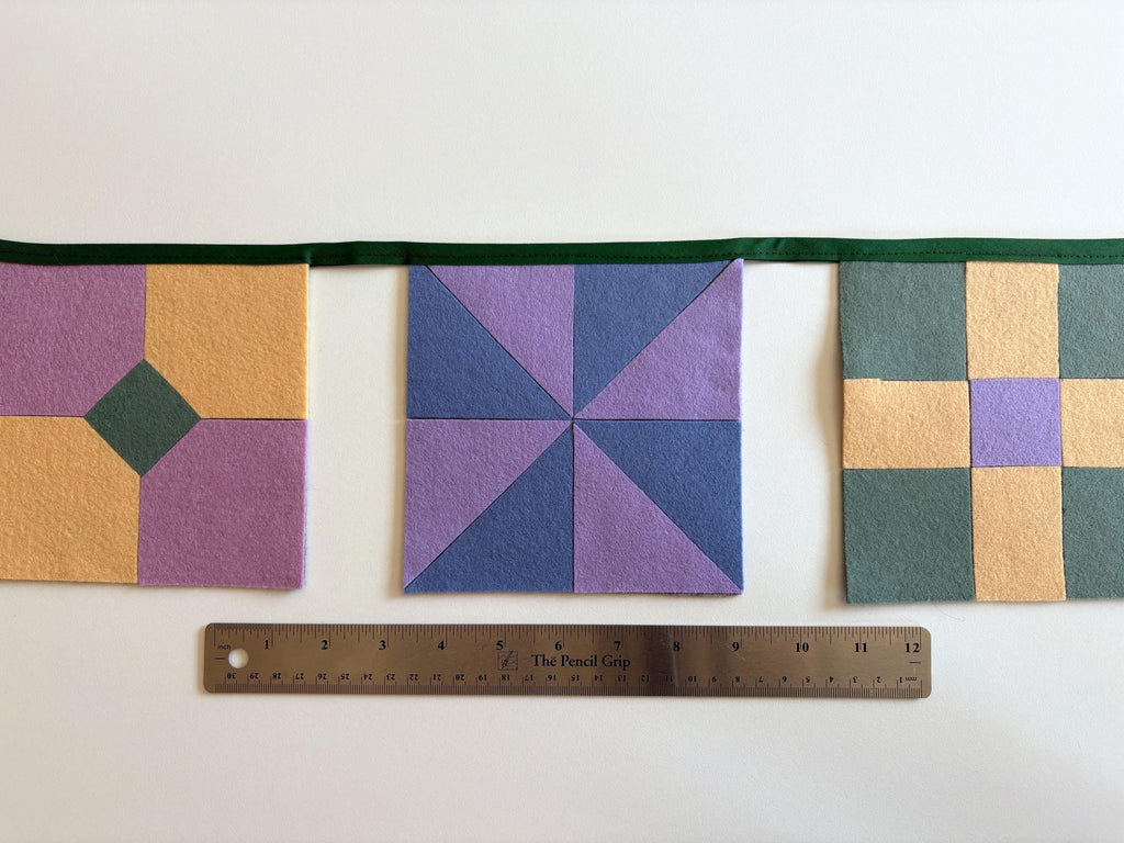 QUILT GARLAND Felt Mini Quilt Bunting Wall Hanging