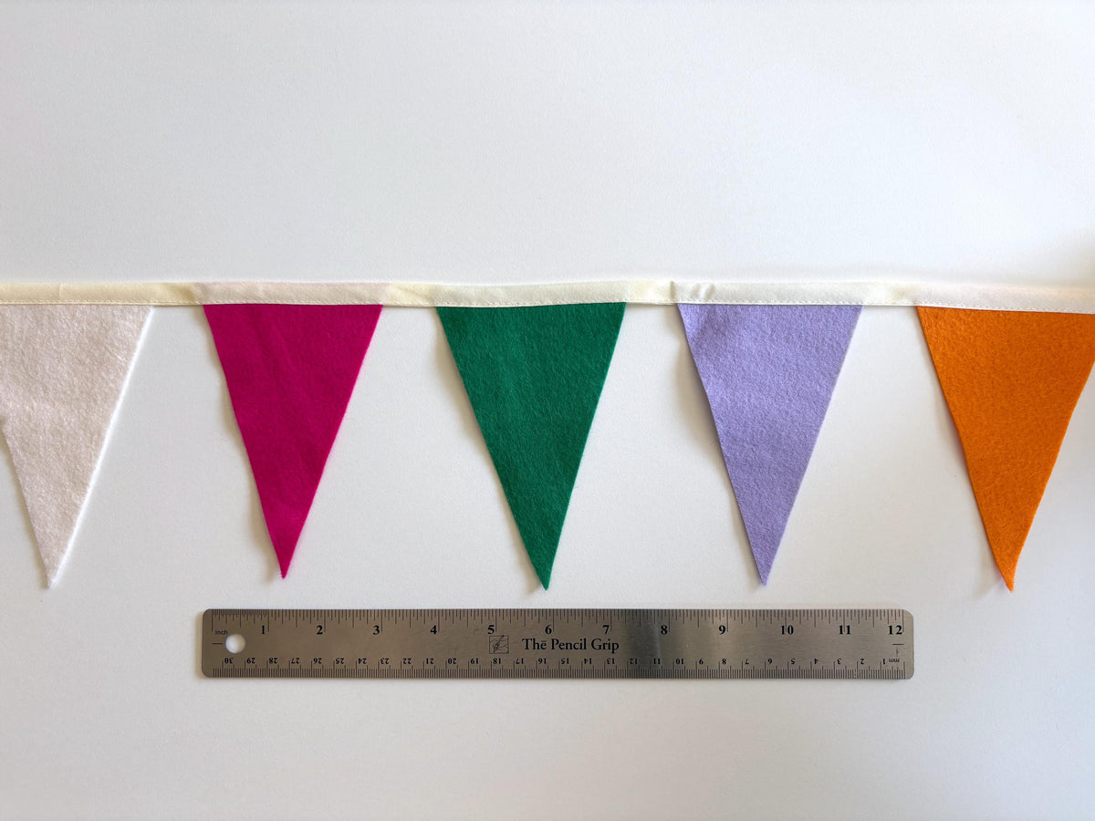 LITTLE FLAGS Bright Colourful Triangle Flag Bunting Garland for Party or Celebration