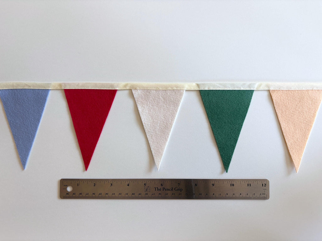 LITTLE FLAGS Bright Colourful Triangle Flag Bunting Garland for Party or Celebration