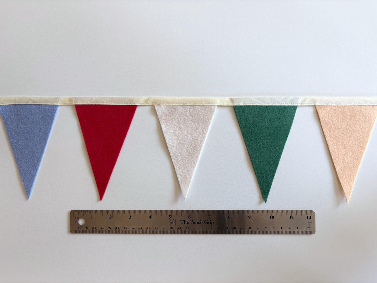 LITTLE FLAGS Bright Colourful Triangle Flag Bunting Garland for Party or Celebration