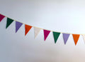 LITTLE FLAGS Bright Colourful Triangle Flag Bunting Garland for Party or Celebration